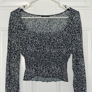 Square Neck Floral Top | Cotton On